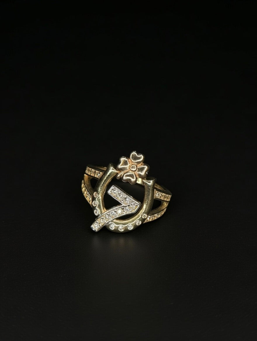 14KT Lucky 7 Clover Ring