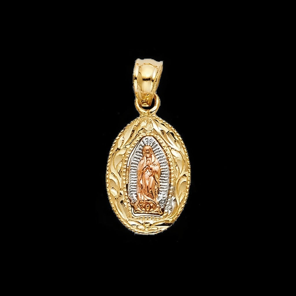 14KT Virgen De Guadalupe Pendant