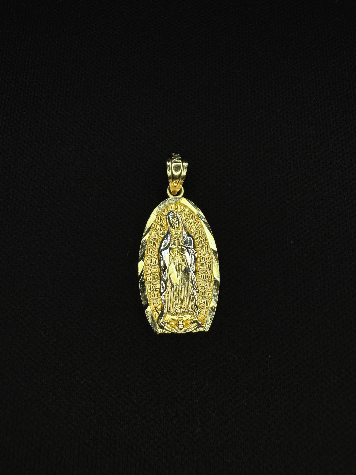 14KT 2-Tone Virgen de Guadalupe Pendant