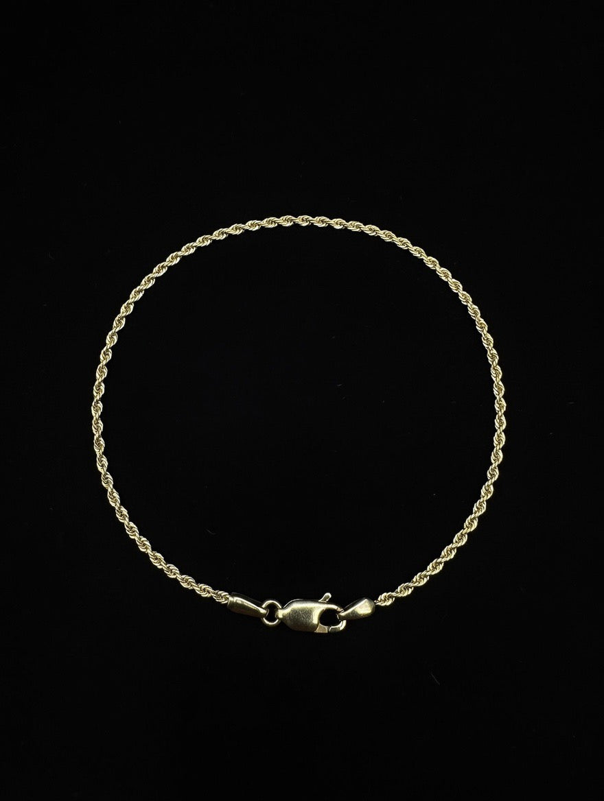 14KT Solid Rope Bracelet