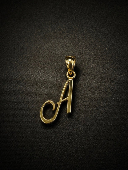 14KT Script Initial Pendant