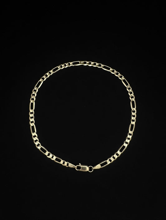 14Kt 2.4mm Figaro bracelet