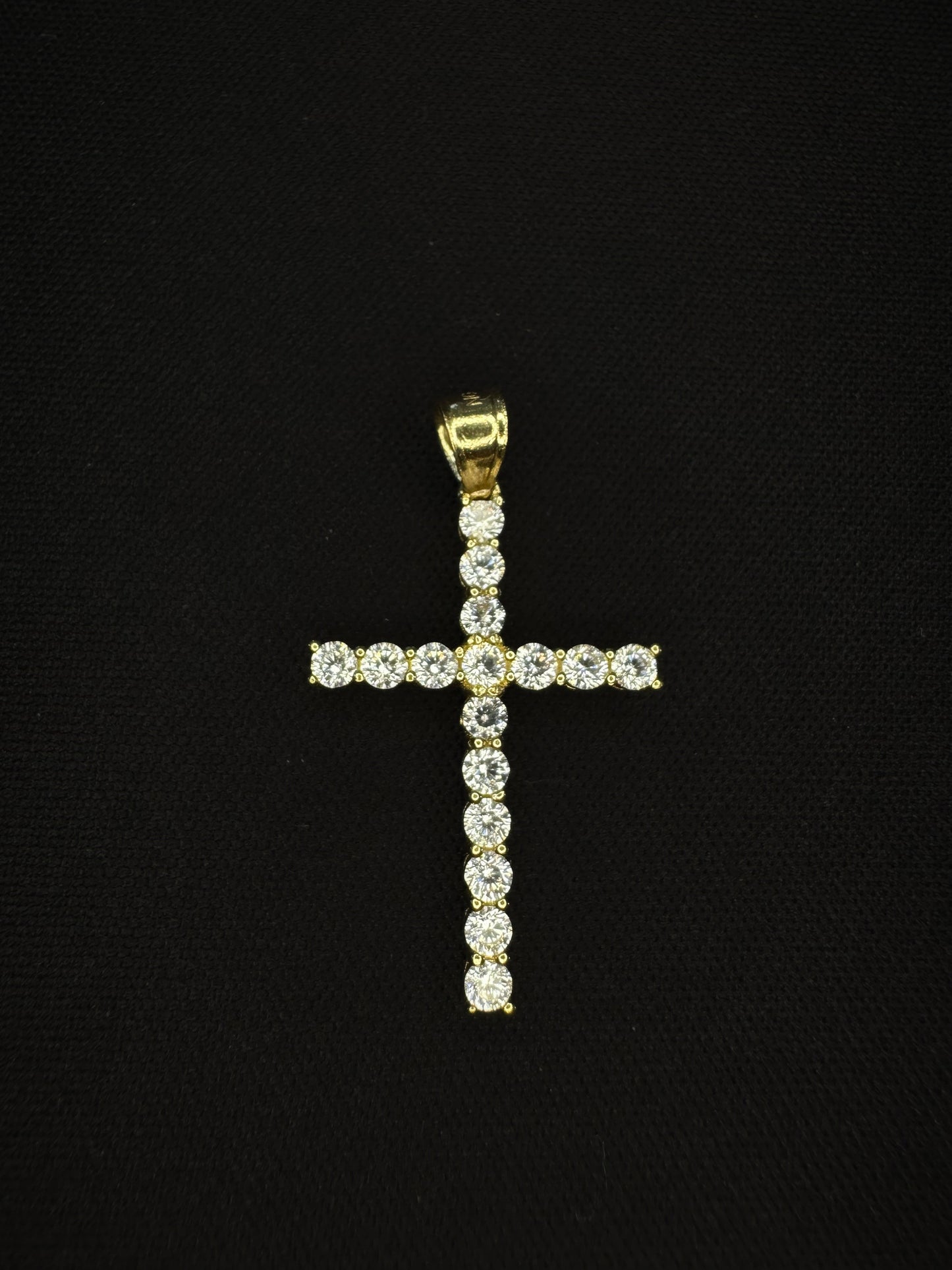 14KT CZ Cross Pendant