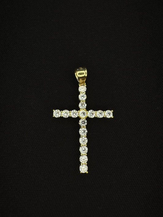 14KT CZ Cross Pendant