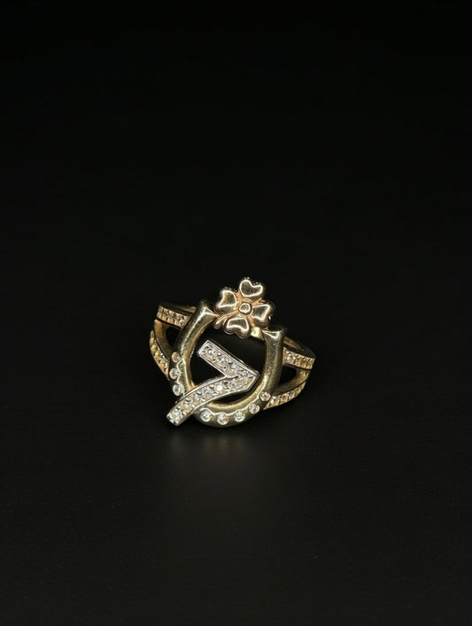 14KT Lucky 7 Clover Ring