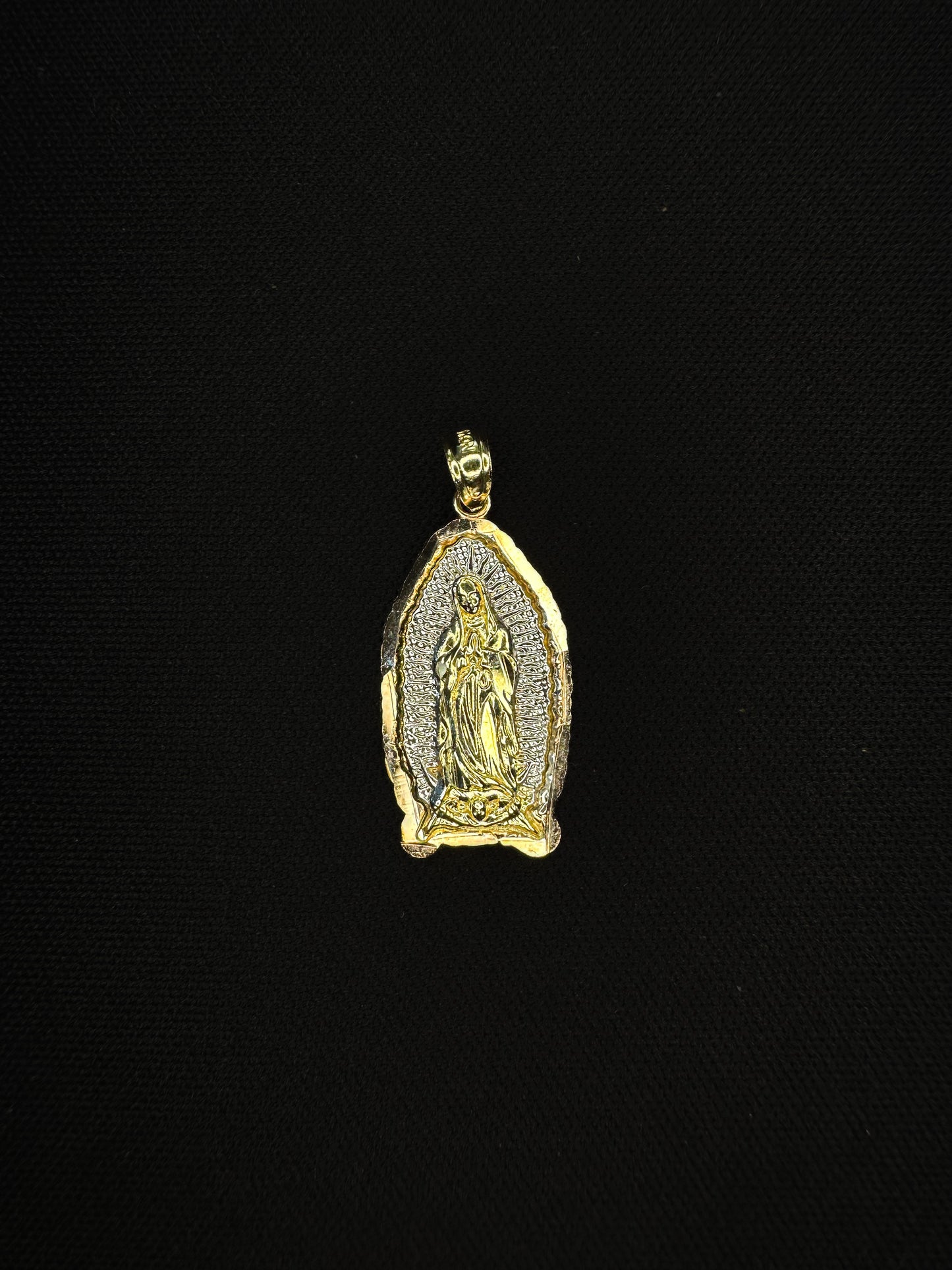 14KT 3-Tone Virgen De Guadalupe Pendant